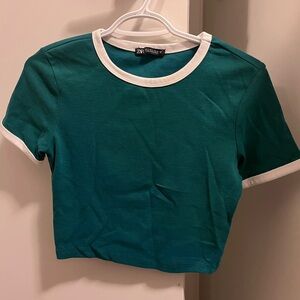 Zara Green Women's Crop Top size S